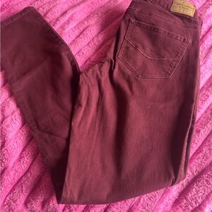 Abercrombie & Fitch Women's Deep Red Skinny Jeans